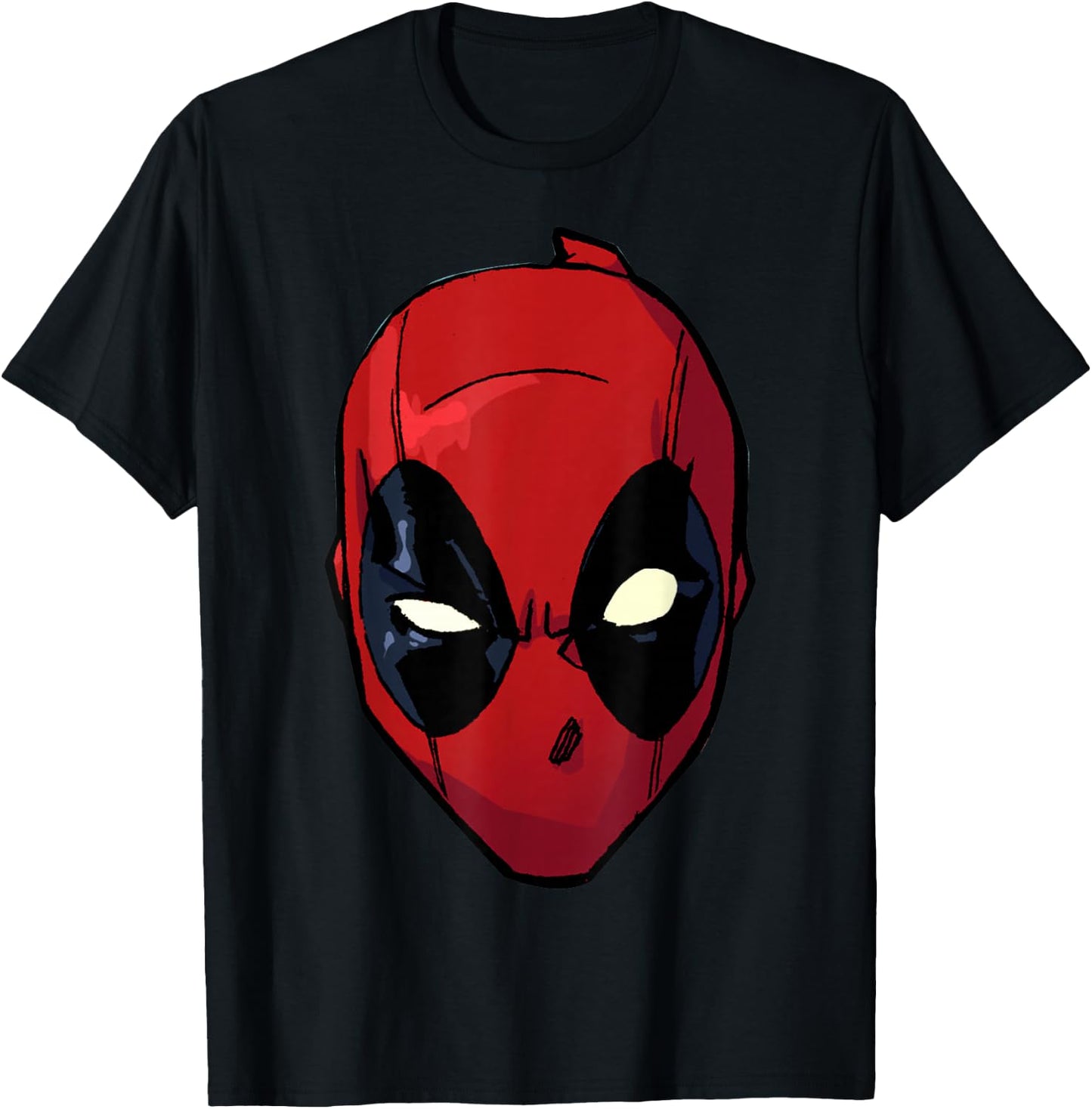 Marvel Deadpool Comic Big Face T-Shirt - T-Shirt | Black