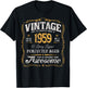 Classic 66th Birthday Original Made In 1959 Vintage T-Shirt - T-Shirt | Black