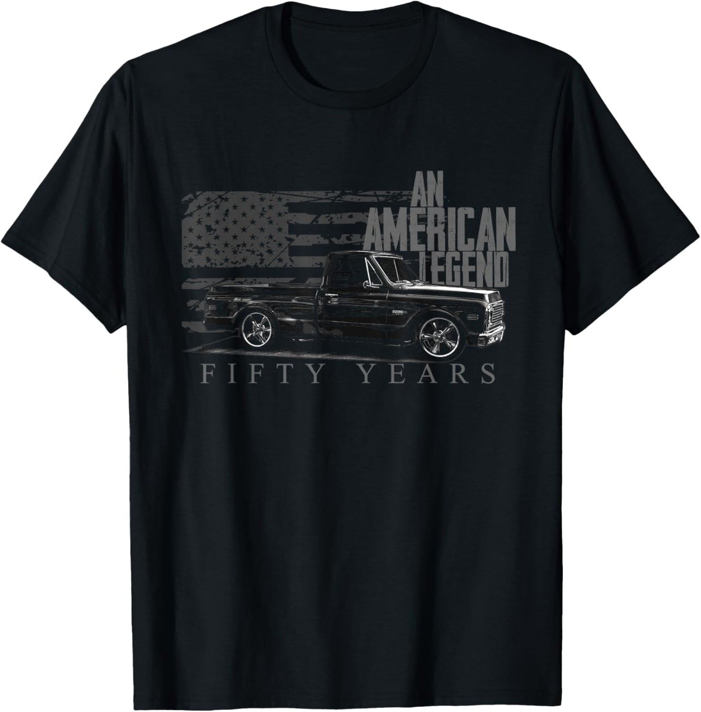 C10 Truck American Legend 50 Year Anniversary Custom C10 T-Shirt - T-Shirt | Black