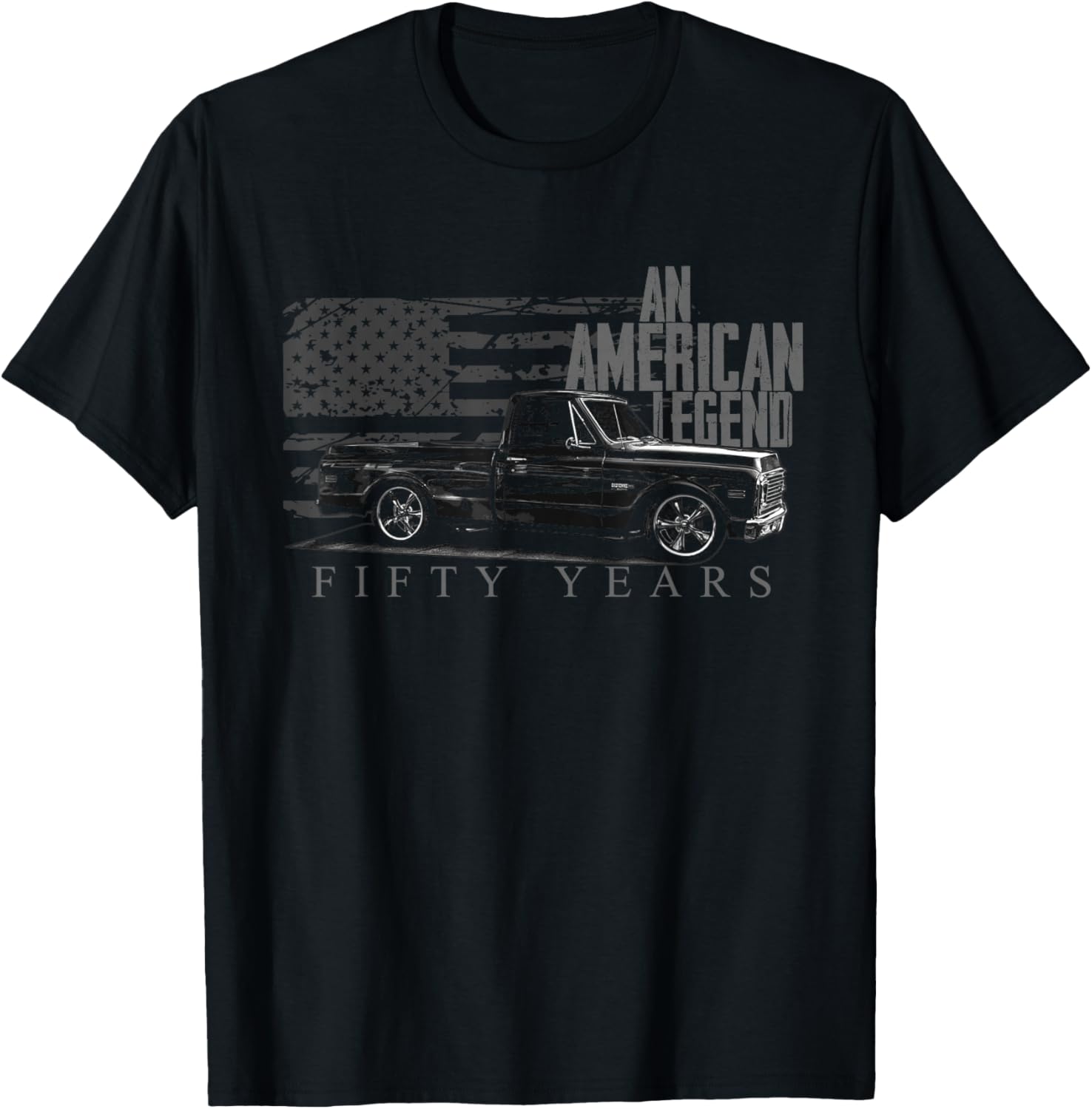 C10 Truck American Legend 50 Year Anniversary Custom C10 T-Shirt - T-Shirt | Black