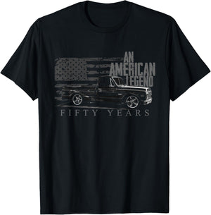 C10 Truck American Legend 50 Year Anniversary Custom C10 T-Shirt - T-Shirt | Black