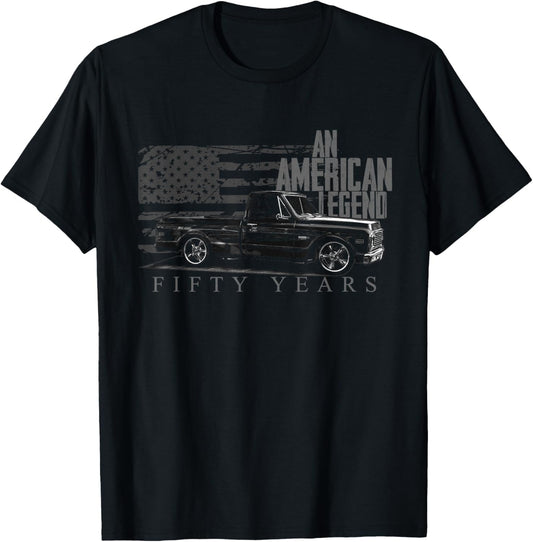 C10 Truck American Legend 50 Year Anniversary Custom C10 T-Shirt - T-Shirt | Black