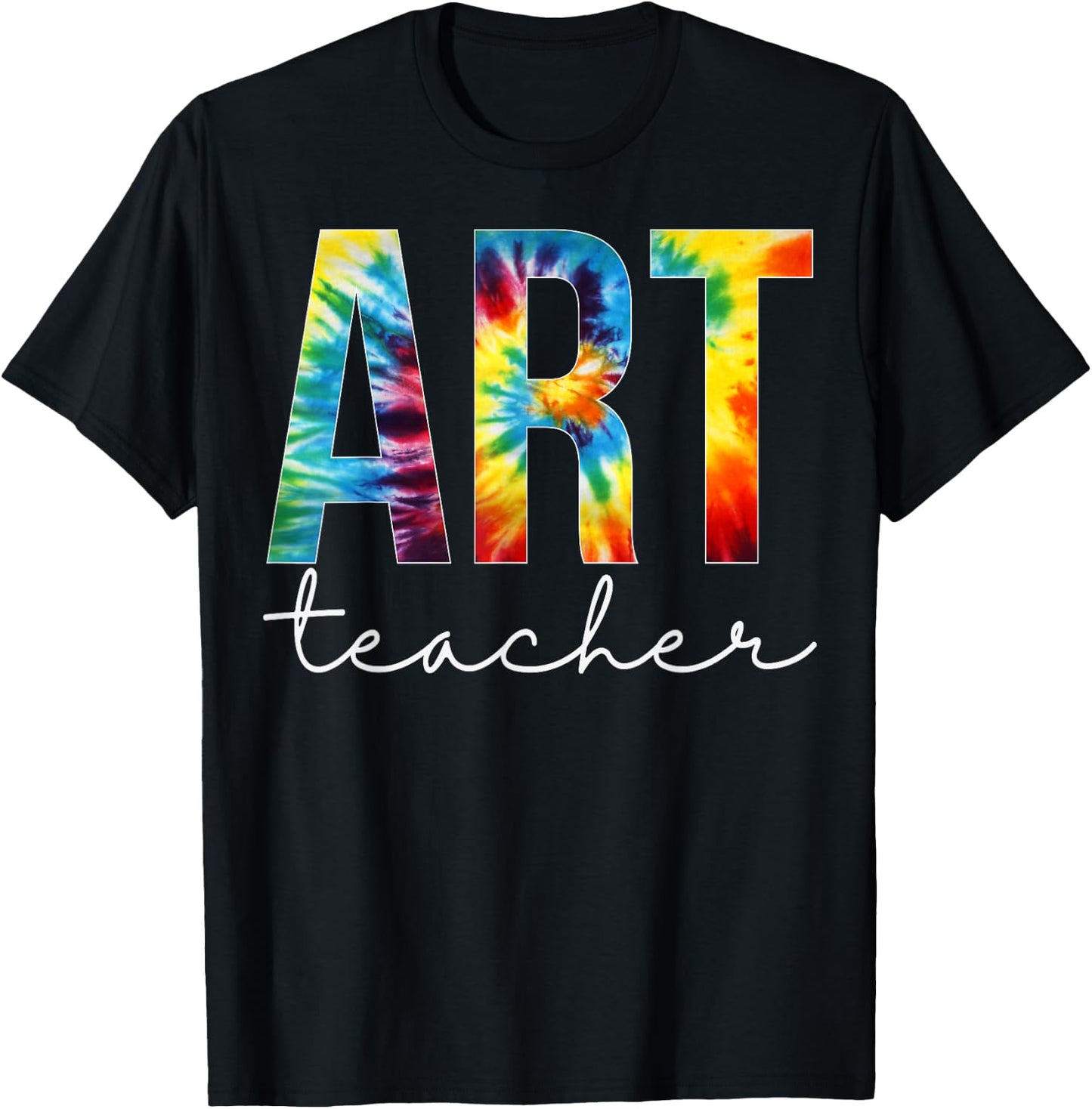 Art Teacher Tie Dye Appreciation Day Hello Back To School Men Women T-Shirt - T-Shirt | Black