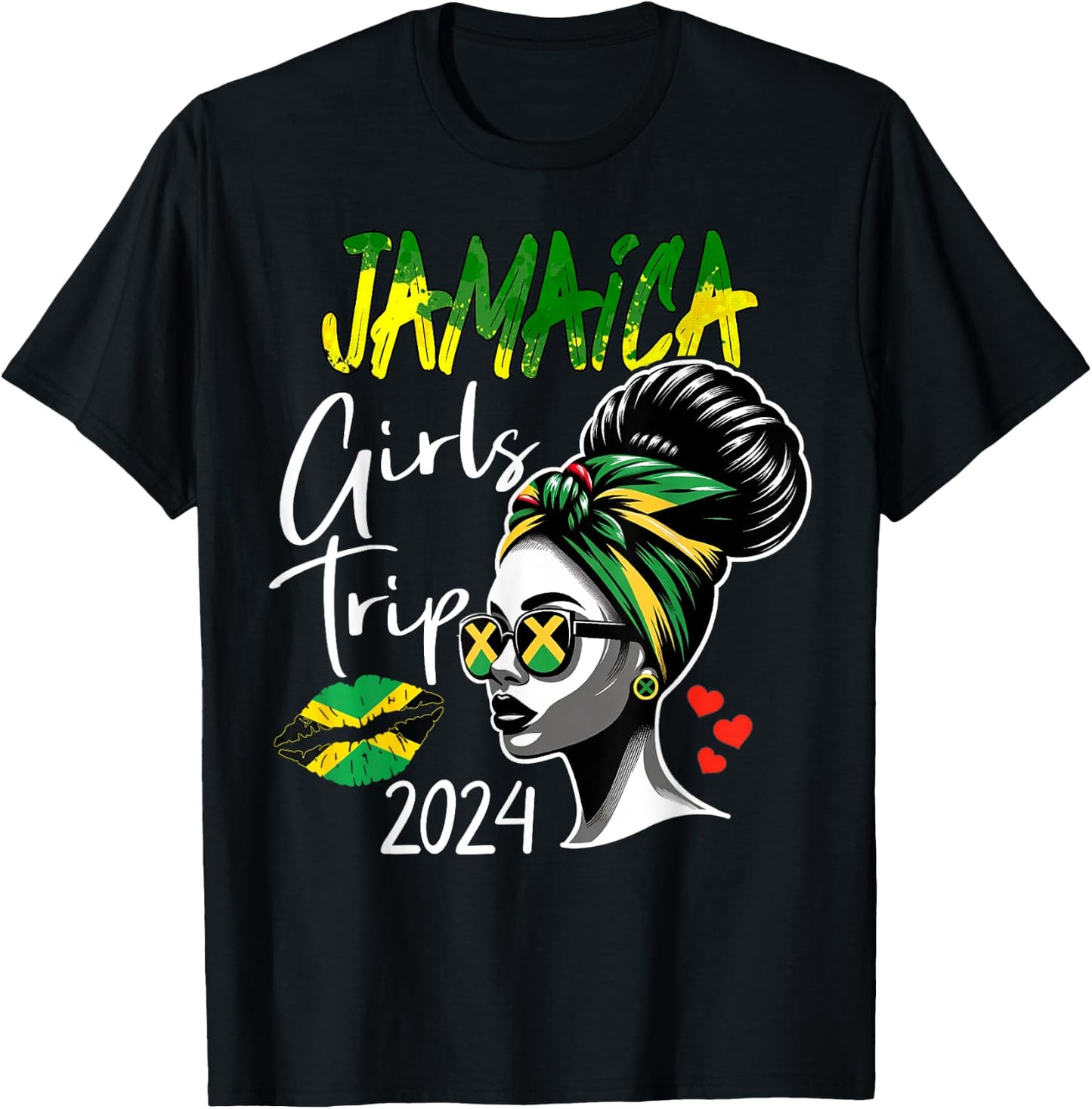 Jamaica Queen New Bachelorette Party Jamaica Girls Trip 2024 T-Shirt - T-Shirt | Black