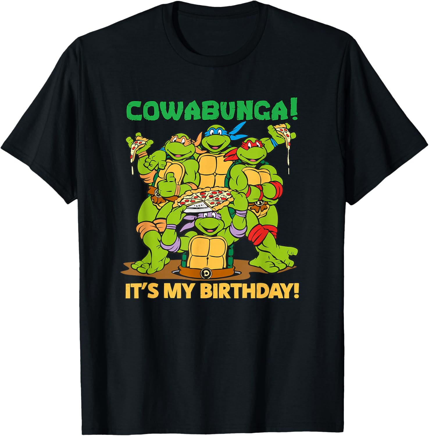 Cowabunga! It's My Birthday! T-Shirt - T-Shirt | Black