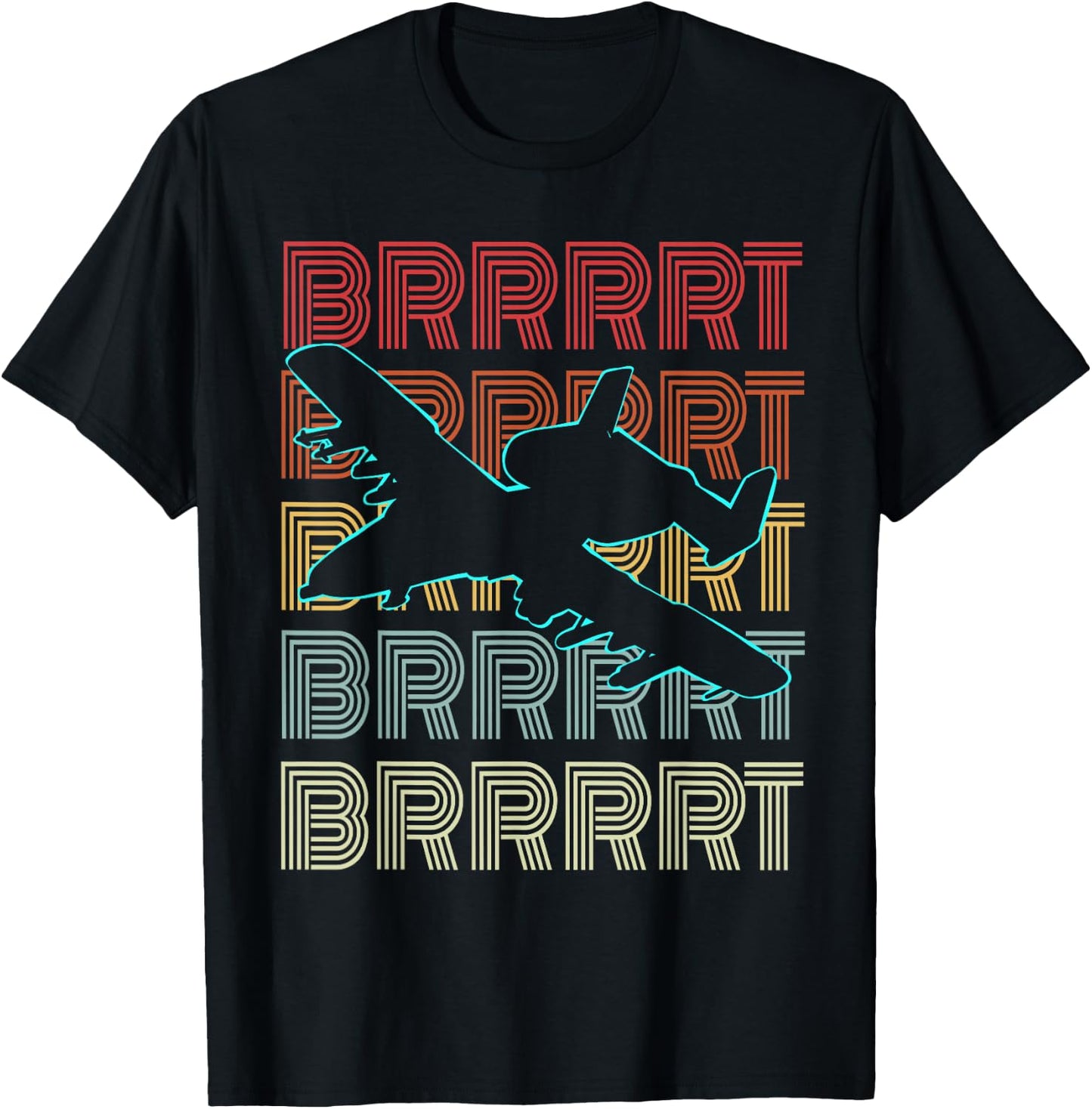 BRRRRT A-10 Warthog Shirt - Vintage Retro Style T-Shirt - T-Shirt | Black
