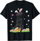 Happy Easter Cute Black Labrador Bunny Ears Dog Lovers Women Girls Kids T-Shirt - T-Shirt | Black