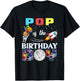 Pop of The Birthday Boy Astronaut Family Space Planets T-Shirt - T-Shirt | Black