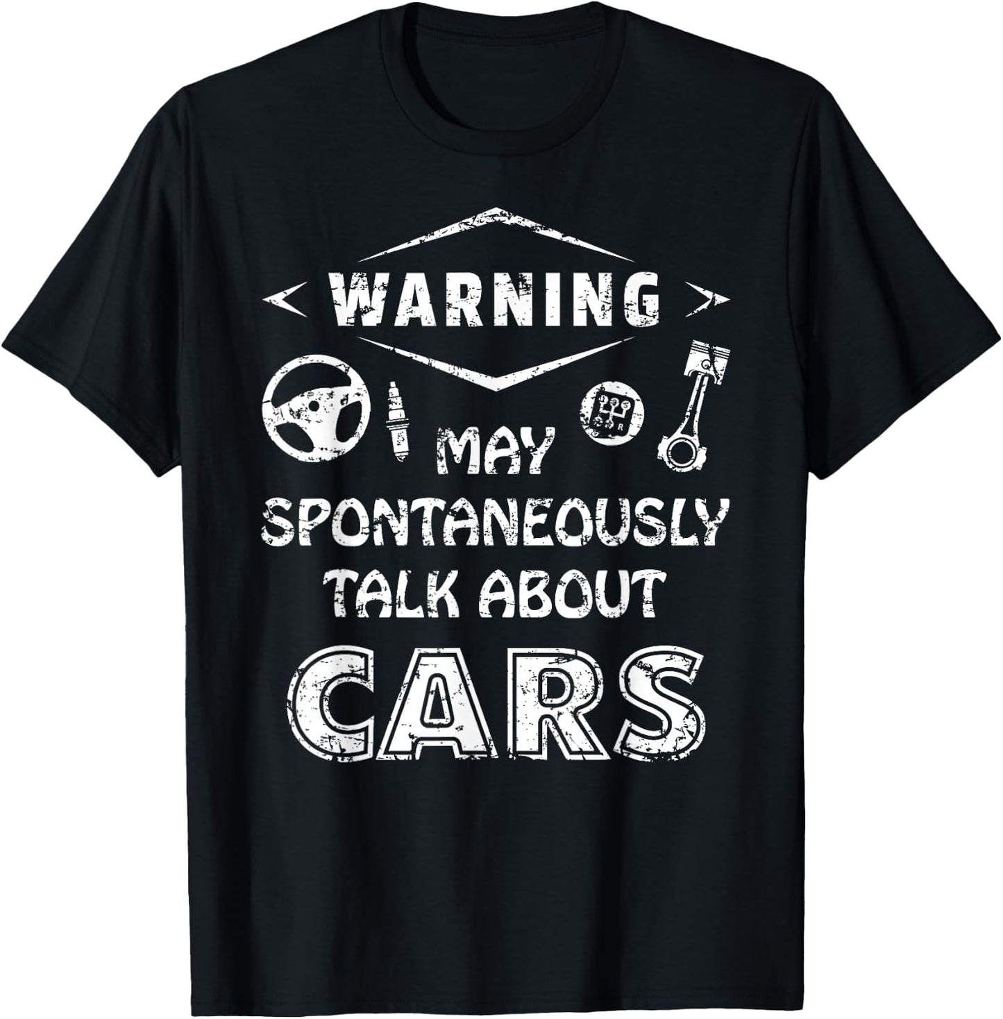 Auto Mechanic Warning May Spontaneously Talk About Cars T-Shirt - T-Shirt | Black