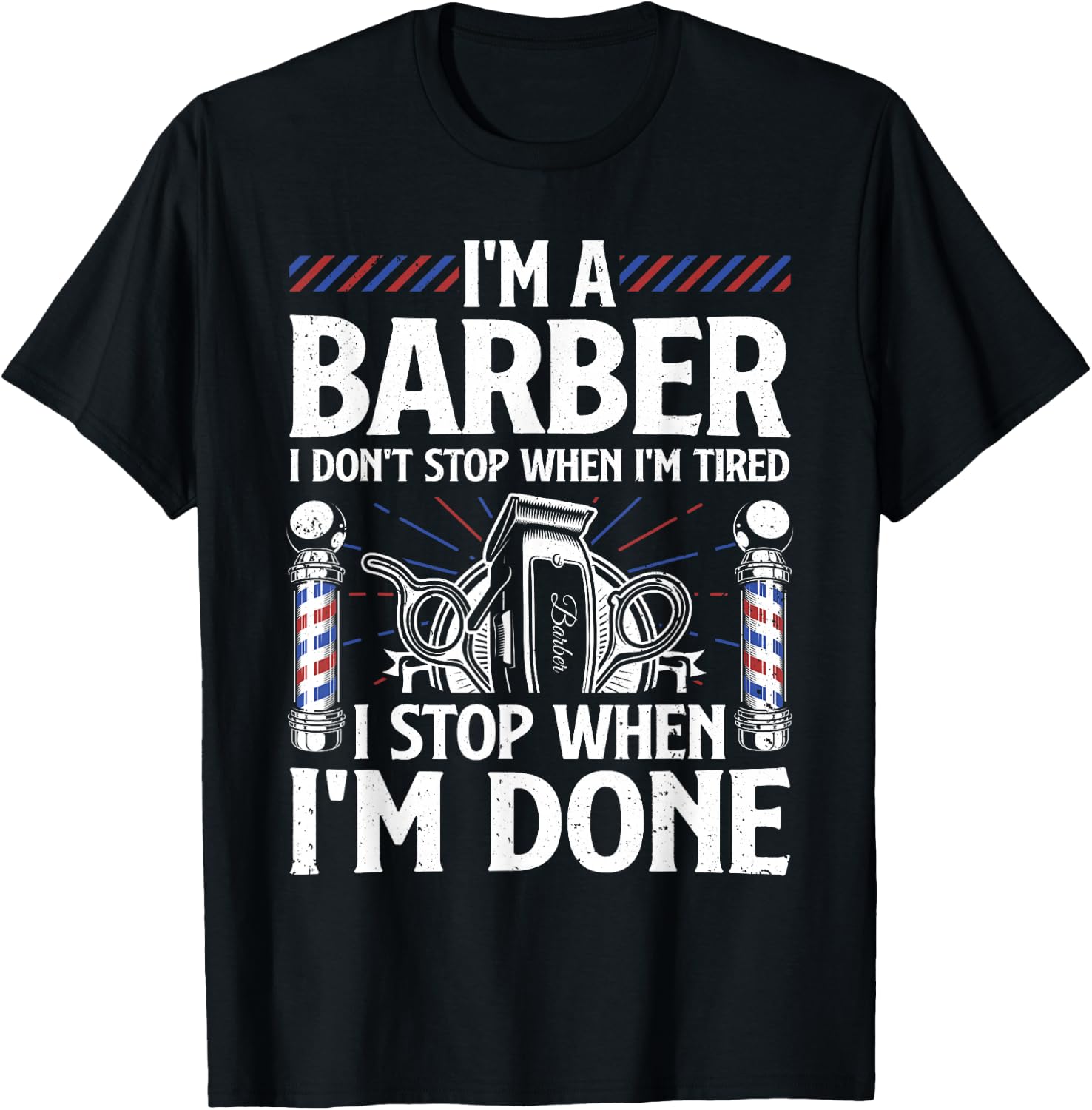 Best Barber Art Male Hairstylist Barbershop Lover T-Shirt - T-Shirt | Black