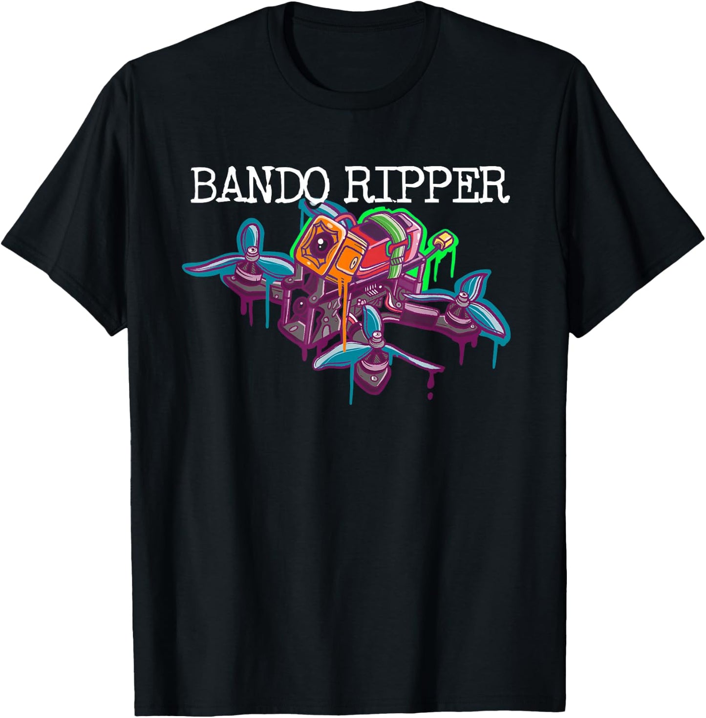 FPV Freestyle Pilot Bando Ripper RC Drone Copter Racing Kwad T-Shirt - T-Shirt | Black