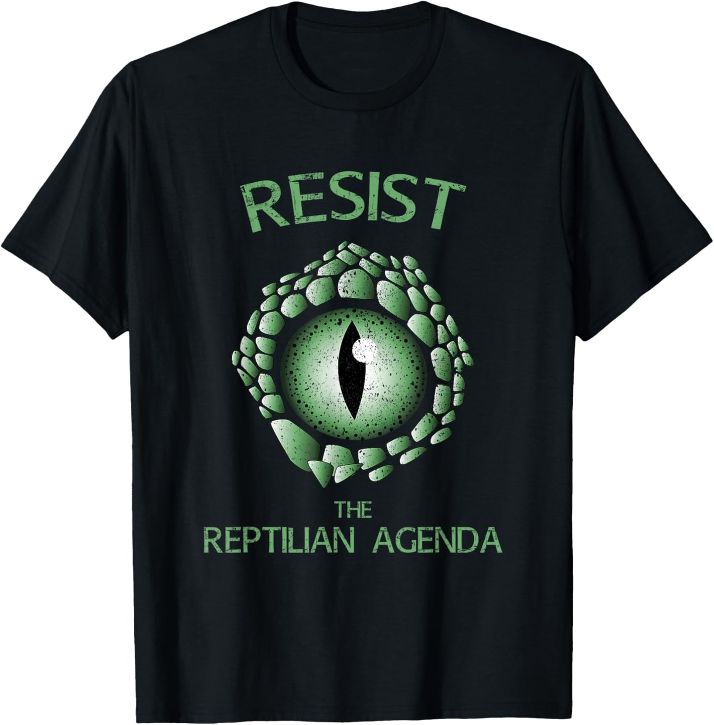 Resist the Reptile Agenda Conspiracy Theory T-Shirt - T-Shirt | Black