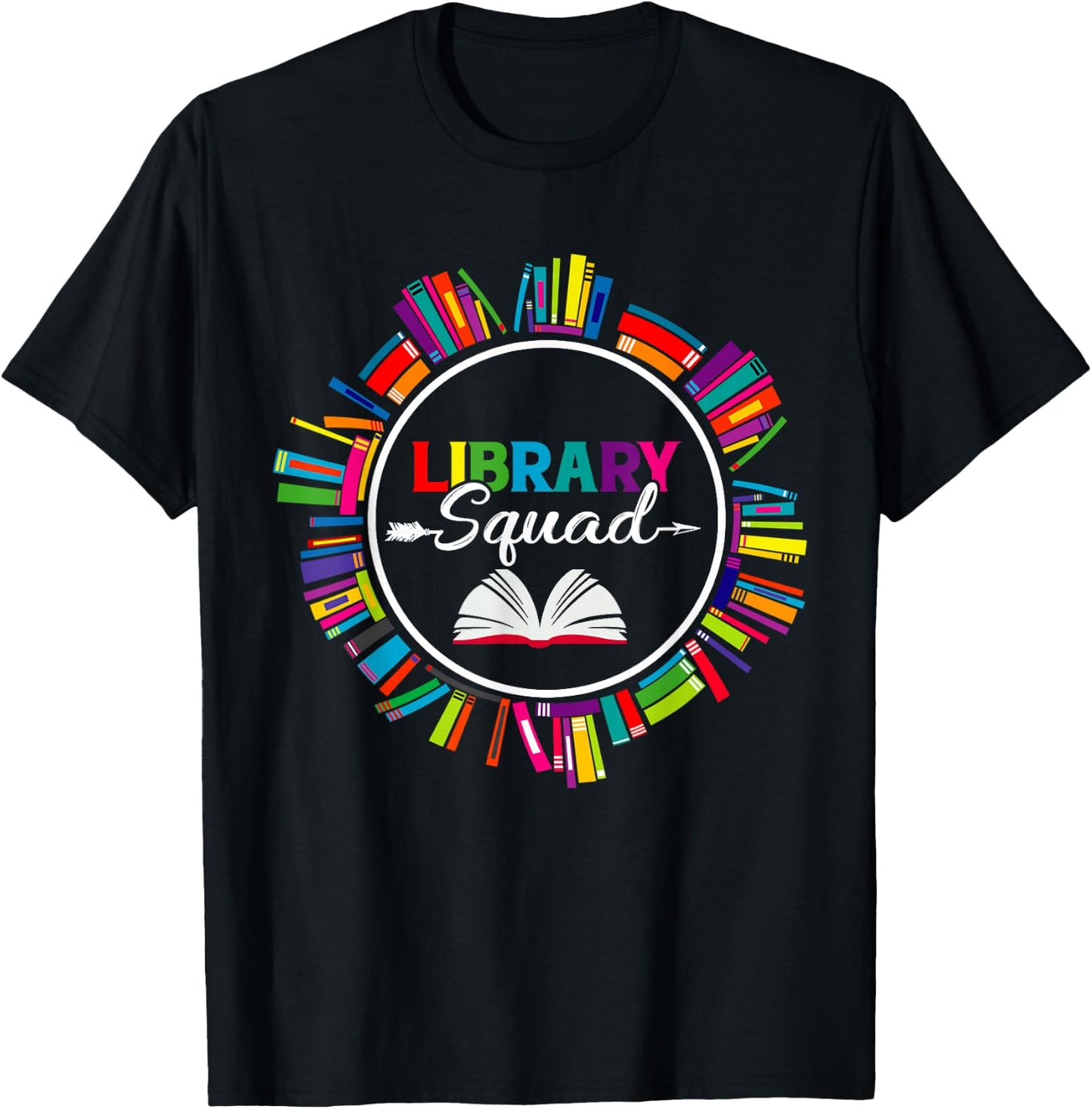 Library Squad Shirt Librarian Bookworm Book Lover Gifts T-Shirt - T-Shirt | Black
