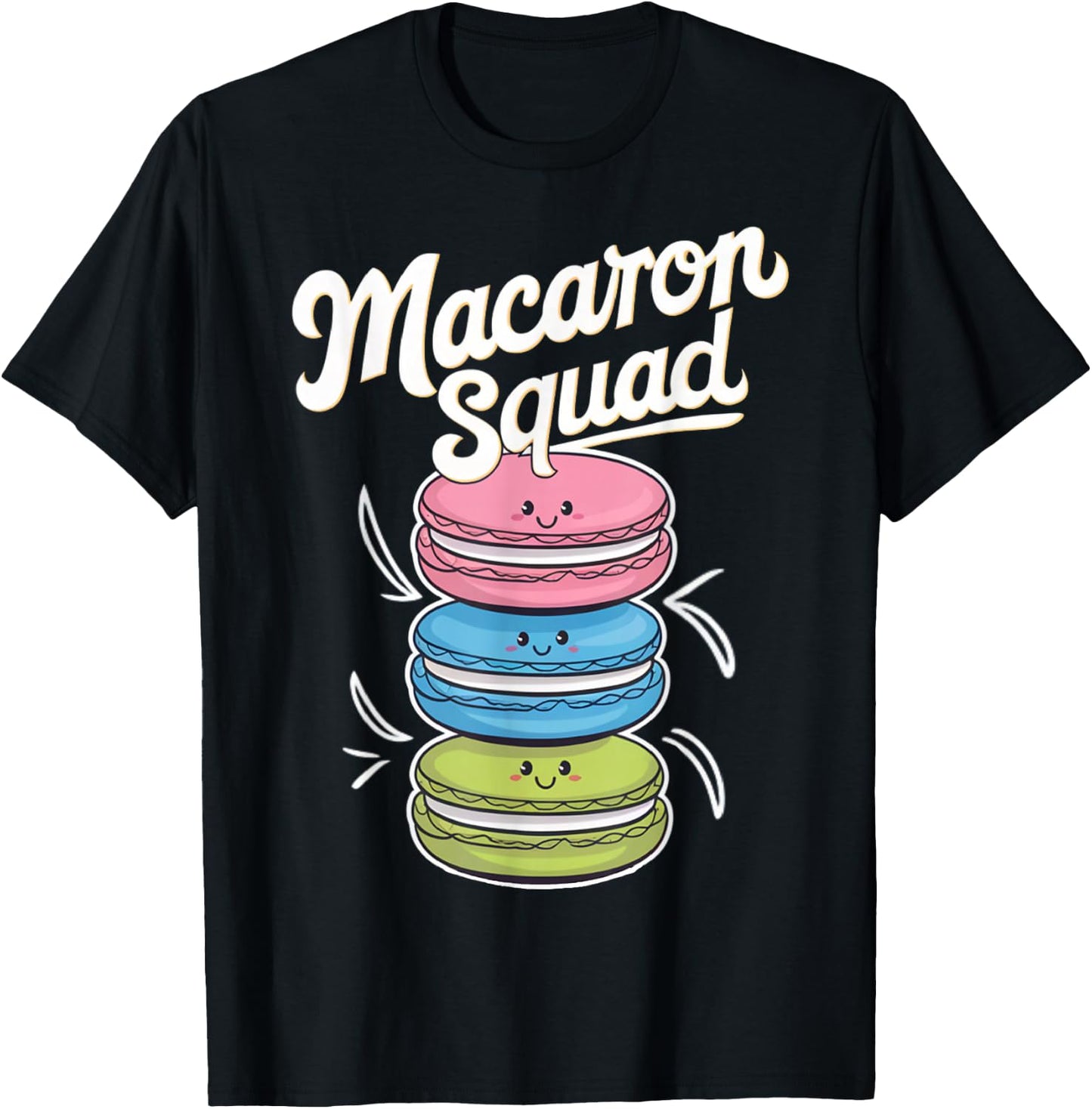 Macaron Squad Life Is Better With Macarons Pastel T-Shirt - T-Shirt | Black