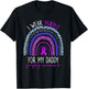 Epilepsy I Wear Purple For My Daddy Rainbow Mother's Day T-Shirt - T-Shirt | Black