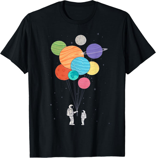Planet Balloons T-Shirt - T-Shirt | Black