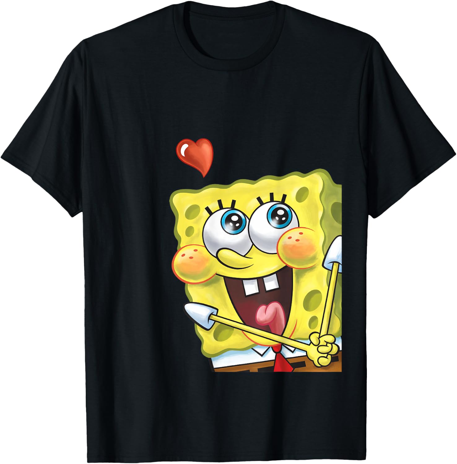 Heart Eyes SpongeBob SquarePants T-Shirt - T-Shirt | Black