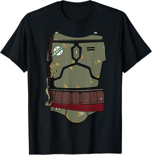 Star Wars Distressed Boba Fett Armor Halloween T-Shirt - T-Shirt | Black