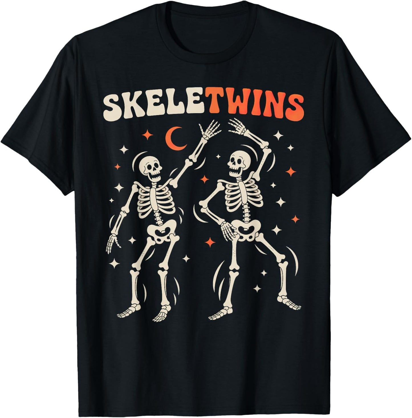 Twins Halloween Skeletwins T-Shirt - T-Shirt | Black