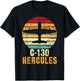 Vintage Lockheed C-130 Hercules Aviation Shirt T-Shirt - T-Shirt | Black