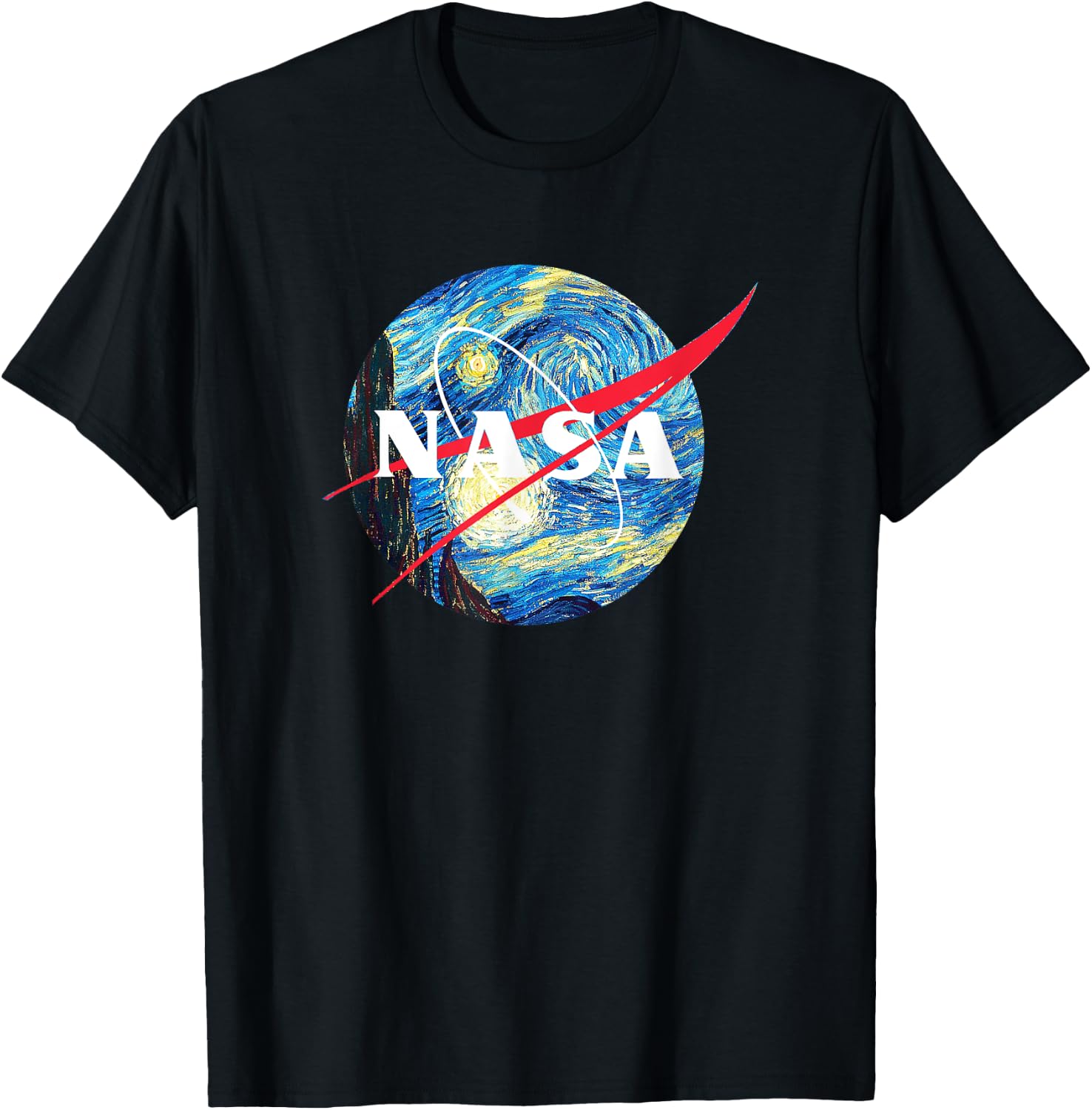Funny Nerdy NASA Meatball Starry Night Space Science Teacher Women Girls Kids T-Shirt - T-Shirt | Black