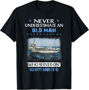 USS Kitty Hawk CV-63 Veterans Day Christmas T-Shirt - T-Shirt | Black