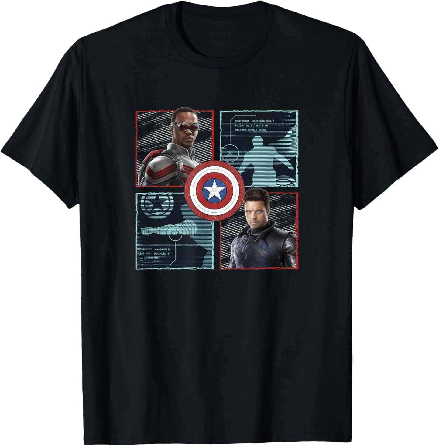 Marvel The Falcon and The Winter Soldier Box Up T-Shirt - T-Shirt | Black