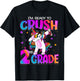 I'm Ready To Crush 2nd Grade Unicorn Back To School Girls T-Shirt - T-Shirt | Black