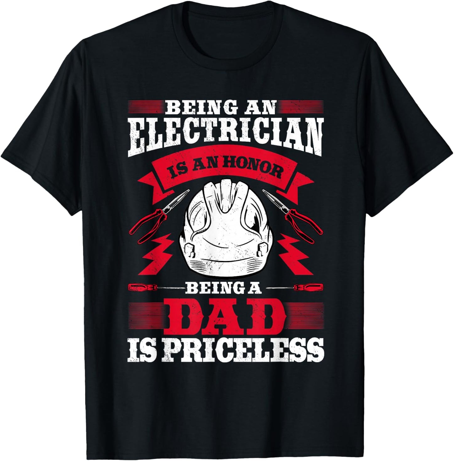 Electrician Dad Electronics Technician Electrical Wireman T-Shirt - T-Shirt | Black
