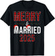 Merry And Married 2025 Red Plaid Christmas Couple Matching T-Shirt - T-Shirt | Black