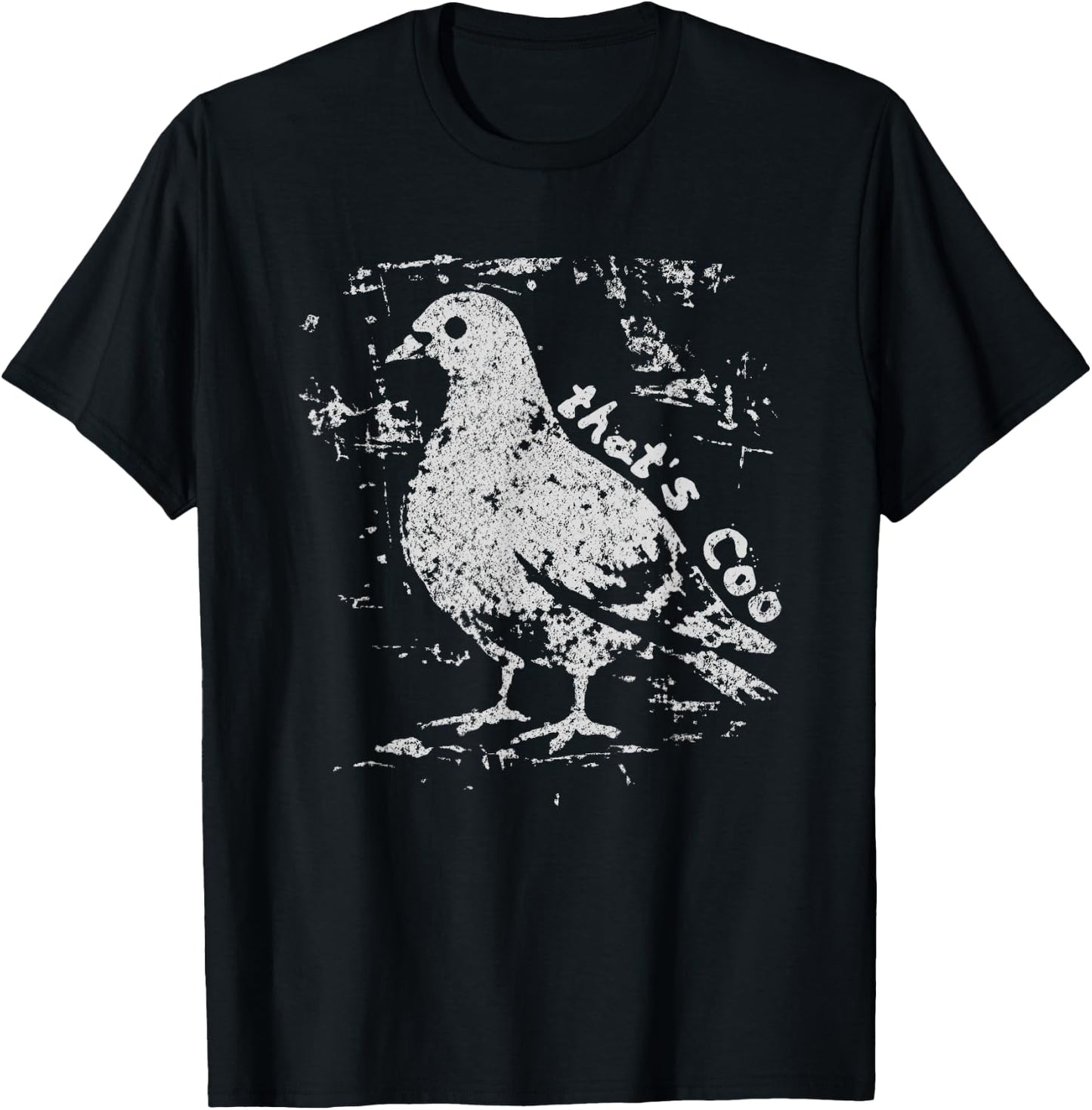 Vintage Pigeon Graphic that’s Coo Pigeon Meme T-Shirt - T-Shirt | Black