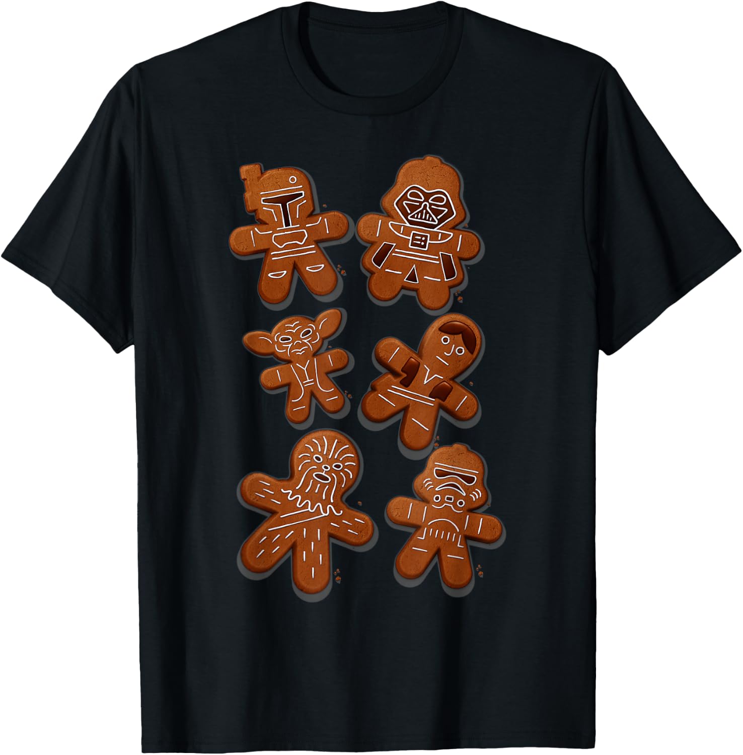 Star Wars Christmas Ginger Bread Wars Graphic T-Shirt - T-Shirt | Black