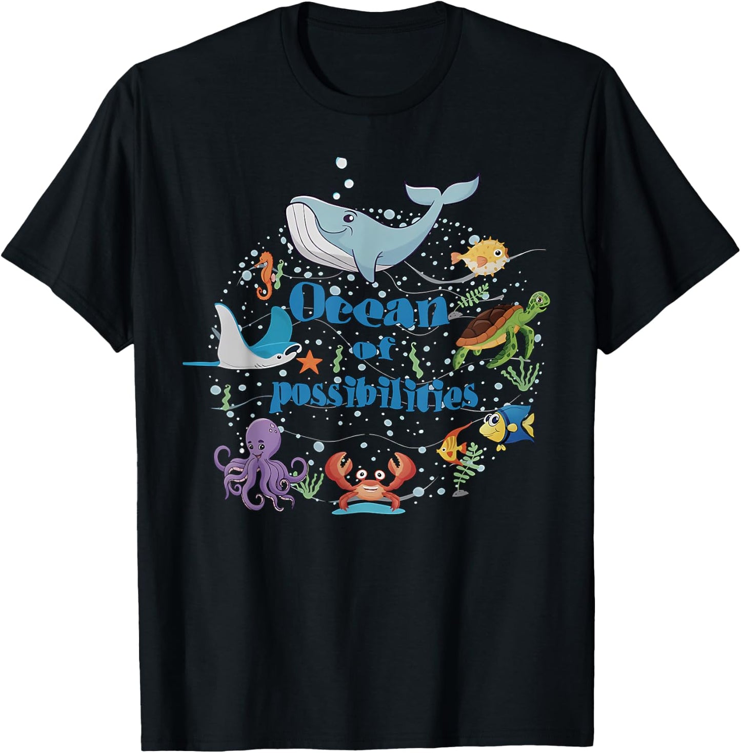 Sea Animal Summer Reading Ocean of Possibilities Librarian T-Shirt - T-Shirt | Black