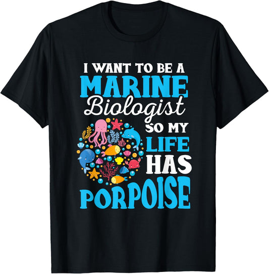 Marine Biology Shirt Future Marine Biologist Gift Saying T-Shirt - T-Shirt | Black