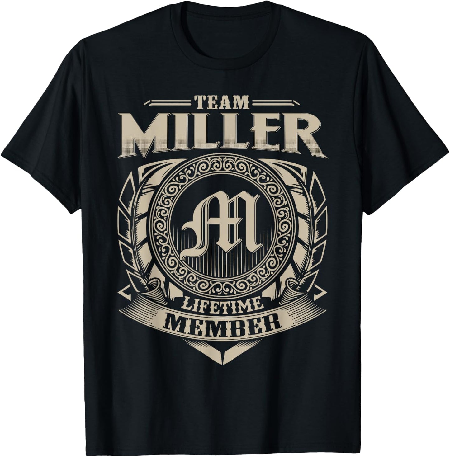 Team MILLER Lifetime Member Vintage MILLER Family T-Shirt - T-Shirt | Black