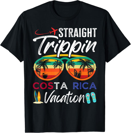 Straight Trippin Costa Rica Couples Family Vacation Group T-Shirt - T-Shirt | Black