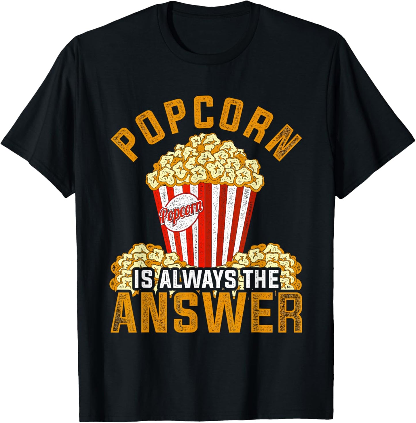 Popcorn Lover Funny Movies Snack Gift Popcorn T-Shirt - T-Shirt | Black