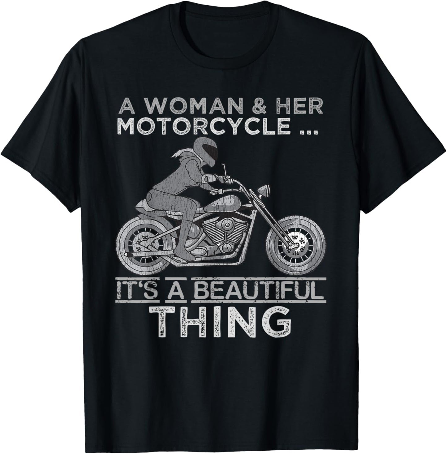 Motorcycle Women Female Motorcycle Gear Sexy Biker T-Shirt - T-Shirt | Black