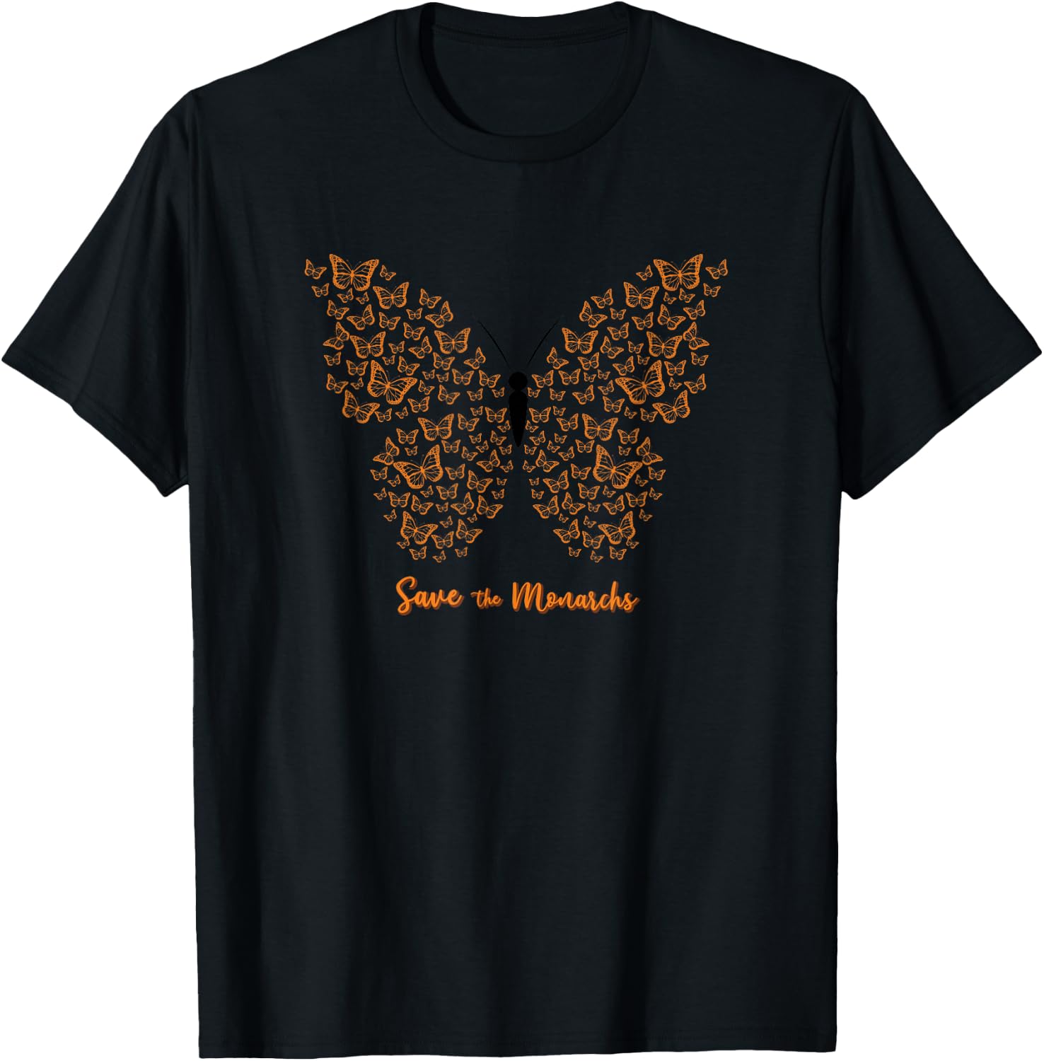 Monarch Butterfly, Save the Monarchs Milkweed Butterfly T-Shirt - T-Shirt | Black