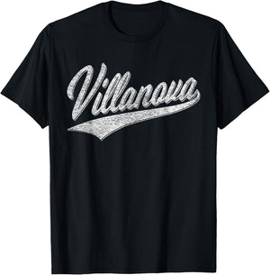 Villanova Pennsylvania Varsity Script Jersey Style T-Shirt - T-Shirt | Black