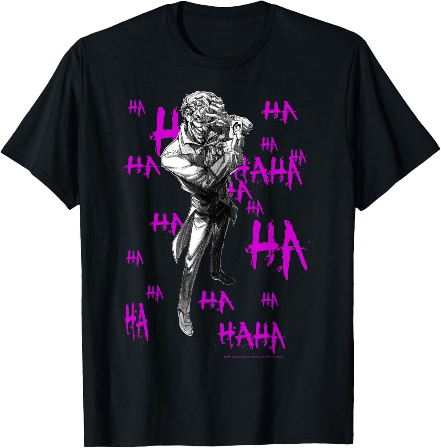 DC Comics Joker Hahaha Portrait T-Shirt - T-Shirt | Black