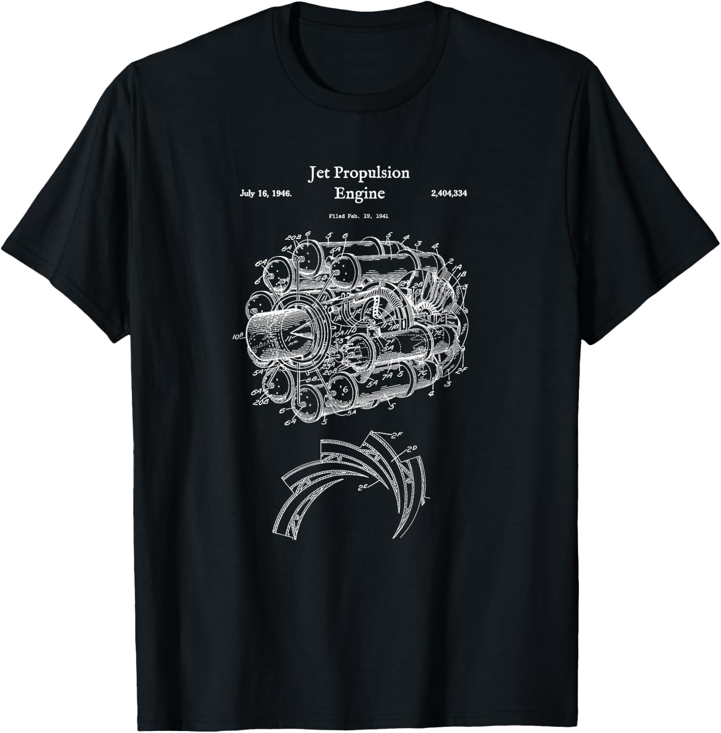 Vintage Jet Propulsion Engine Shirt - Airplane Aircraft T-Shirt - T-Shirt | Black