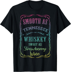 Smooth as Tennessee Whiskey Funny Humour Vacation T-Shirt - T-Shirt | Black