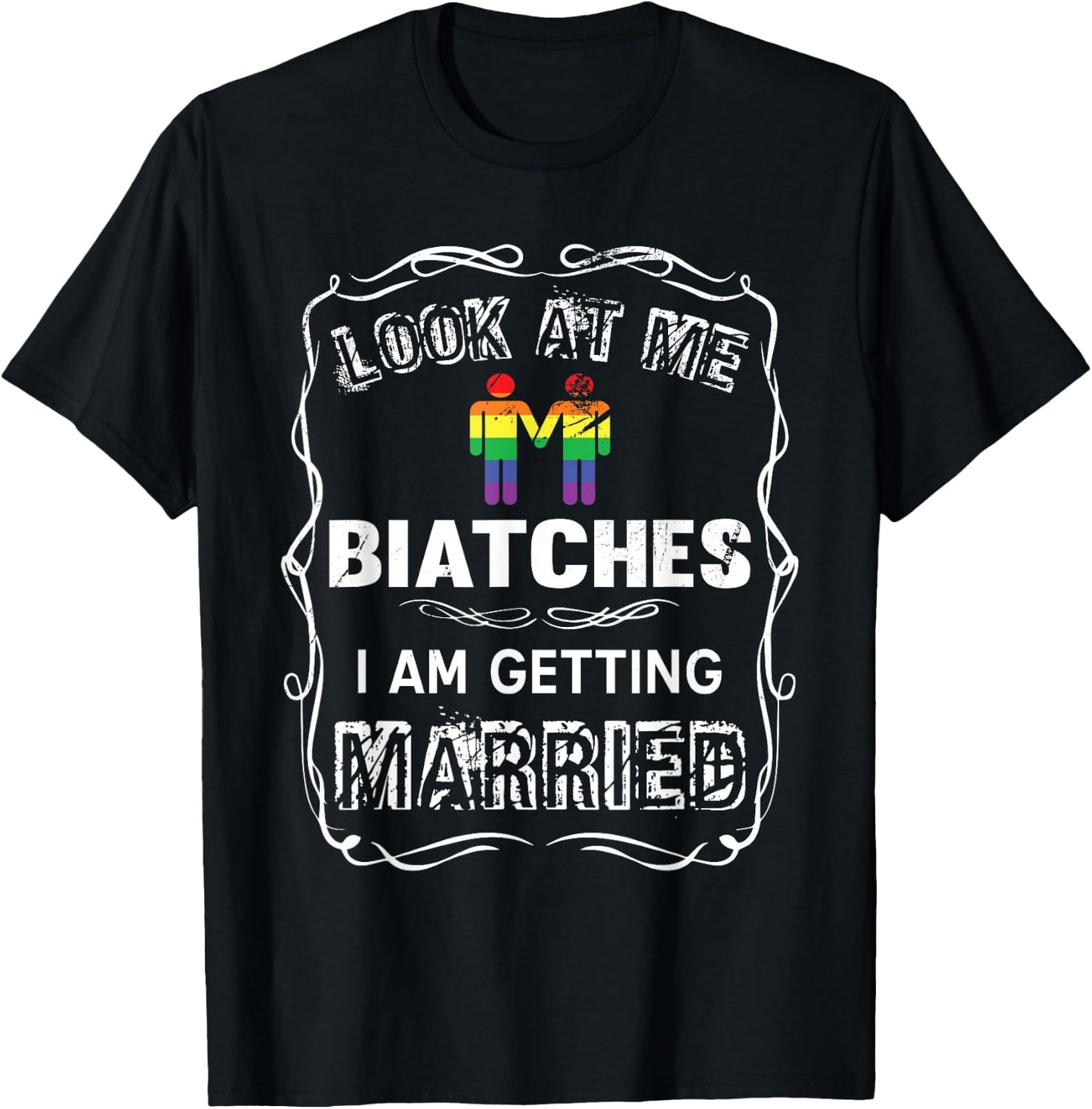 Hen Party LGBT Party Wedding Gay Pride T-Shirt - T-Shirt | Black