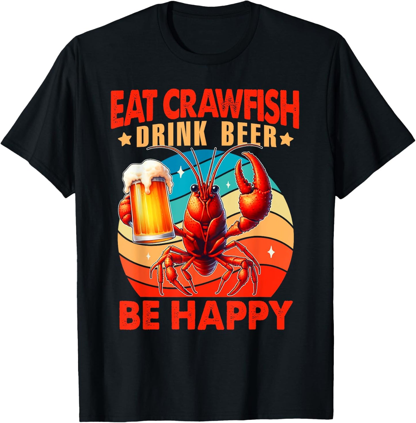 Crawfish & Beer That's Why I'm Here Cajun Beer Party T-Shirt - T-Shirt | Black