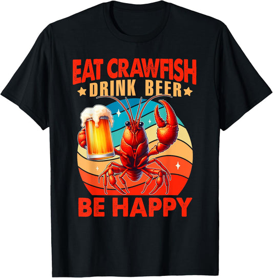 Crawfish & Beer That's Why I'm Here Cajun Beer Party T-Shirt - T-Shirt | Black