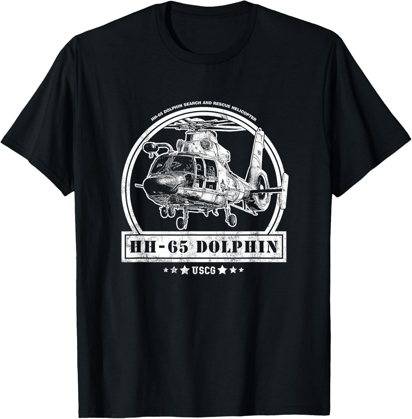HH-65 Dolphin Helicopter T-Shirt - T-Shirt | Black