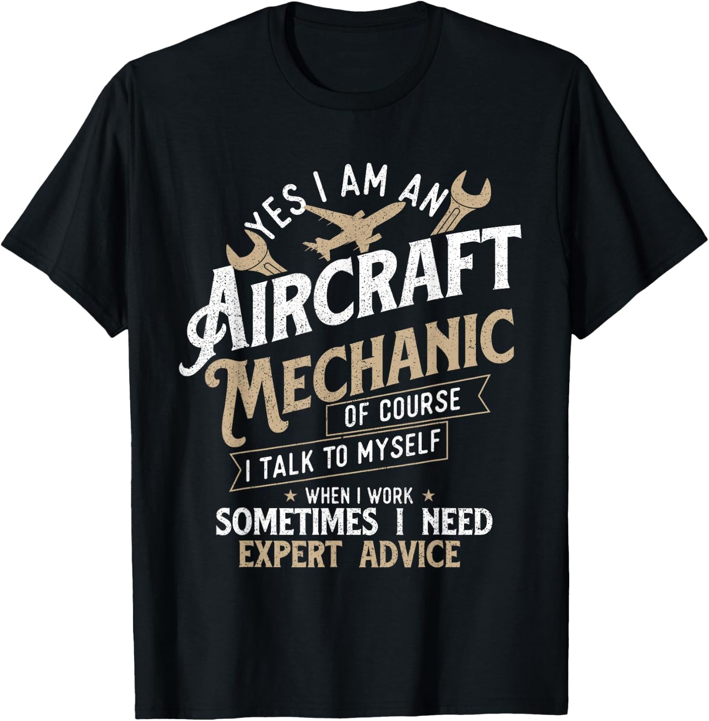 Yes I Am An Aircraft Mechanic - Airplane Aviation Technician T-Shirt - T-Shirt | Black