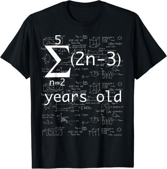Funny Math Geek 16th Birthday, 16 Years Old Shirt Boys Girls T-Shirt - T-Shirt | Black