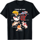 Types of Koi Fish Asagi Tancho Kohaku Hikari Moyo Sanke T-Shirt - T-Shirt | Black